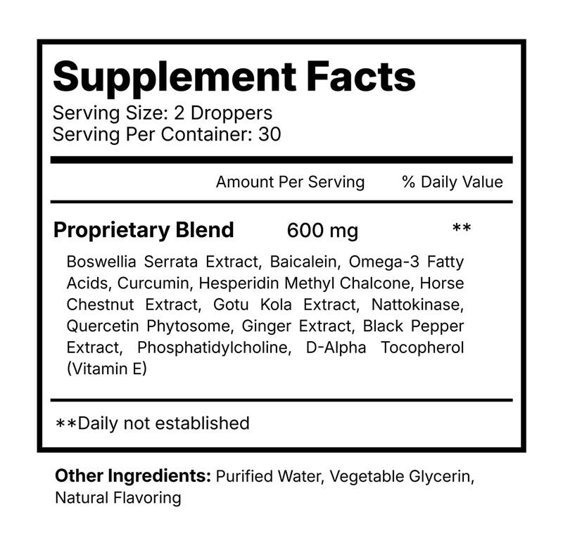 Lymph Tonic Supplement Facts panel